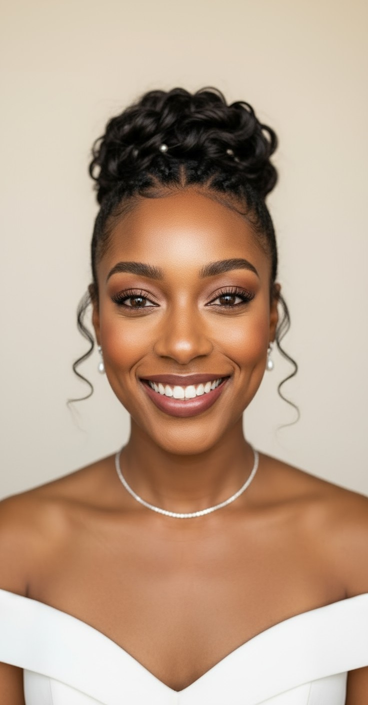 After Messy Updo Bridal